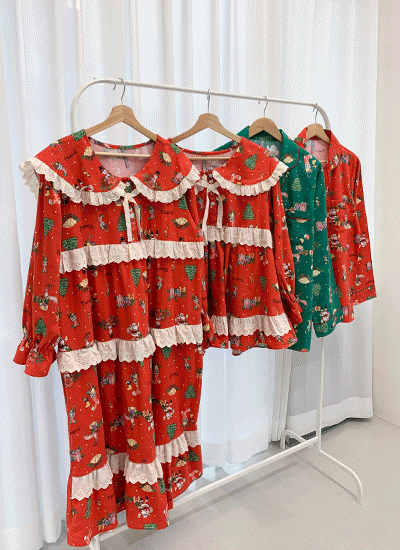크리스마스의 기적 커플잠옷 4pcs세트 (커플가격)